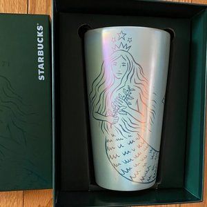 NEW 2021 Starbucks Mint Green Mermaid 50 Years Siren Ceramic 12 oz Tumbler